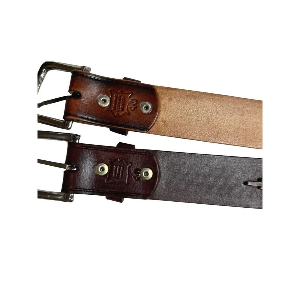 Men's Artisan Leather Western Belts Tooled Braided 40